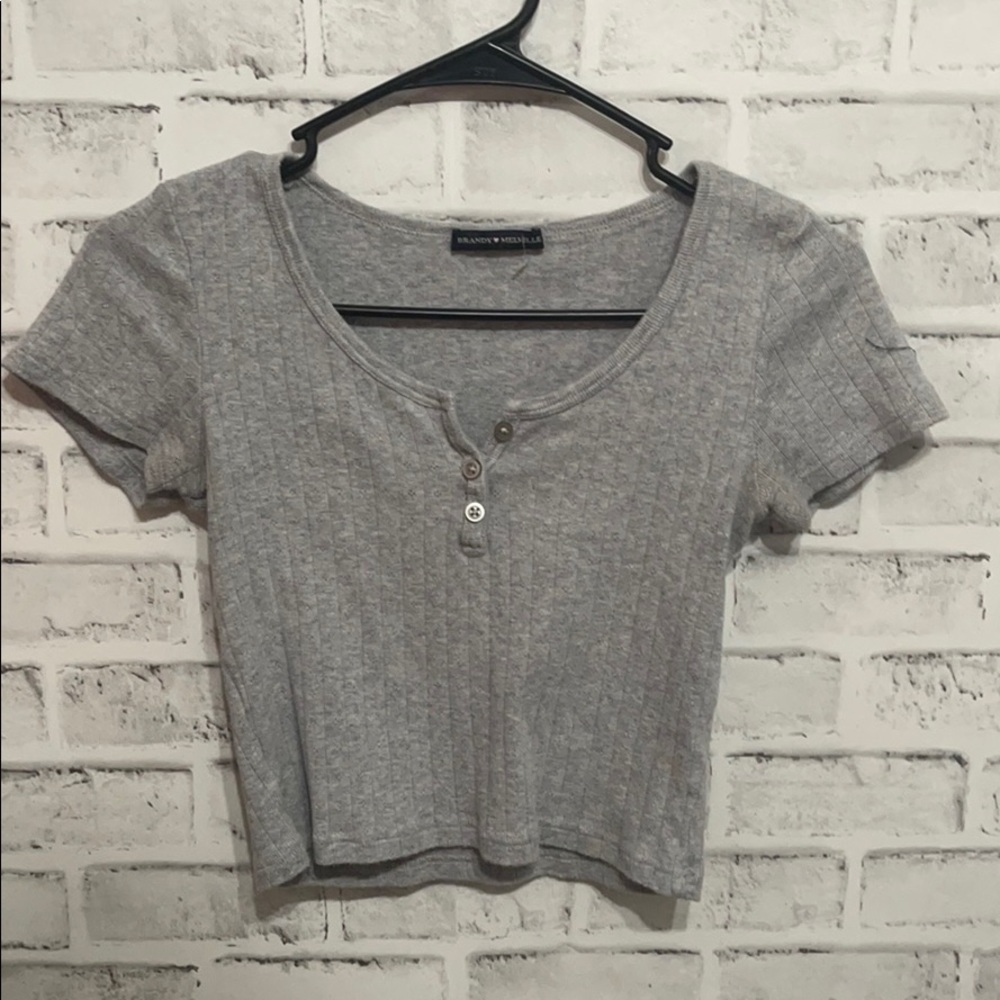 grey brandy Melville top (rare)